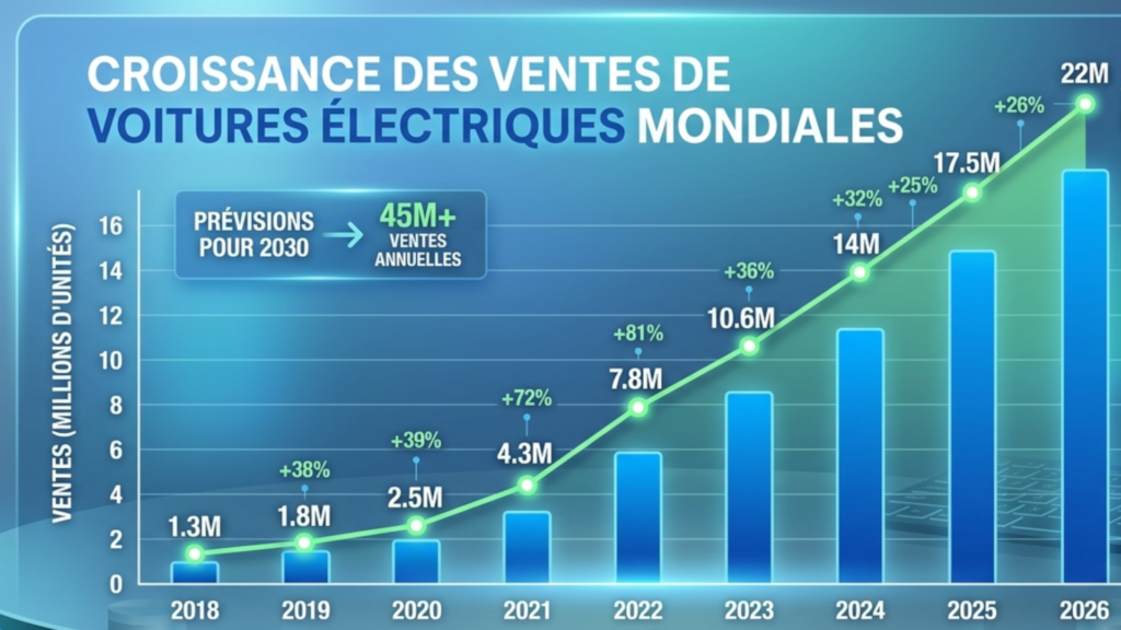 Ventes de voitures électriques : Le cap du 1/4 du marché mondial est franchi, qu’attend le Québec ?
